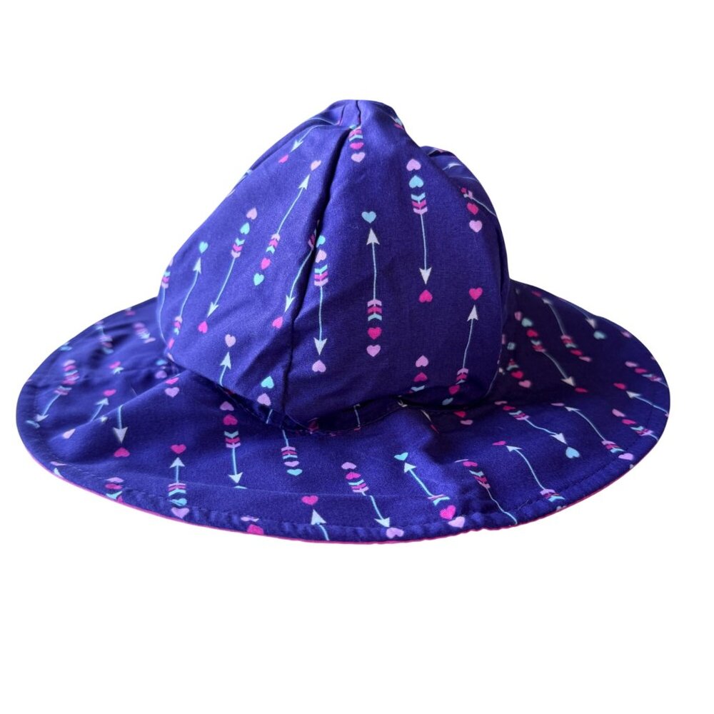 My Swim Baby Sun Hat Large Reversible UV 50+ Arrow Print Polyester